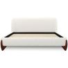 Buy Double bed 160x200 CM - Upholstered in Bouclé Fabric - Emma White 61452 with a guarantee